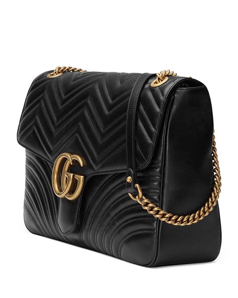 gucci marmont black used|Gucci Marmont large shoulder bag.